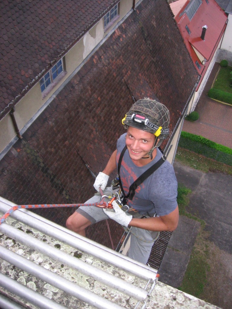 12.07.2015 Werk Hassmersheim
Einsteiger-Spezial 
Abschlußübung: Abseilen am 35 Meter hohen Turm.