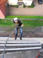 28.09.2013 Werk Hassmersheim 
Abseilbungen an der Verladerampe in ca. 25 Meter Hhe