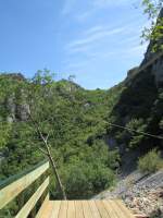 30.08.2013 Omis, Dalmatien/Kroatien, Zip-Line (Drahtseilbahn)  Auch hier, ein Blick zurck.