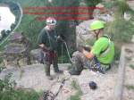 25.07.2014 Felsengarten Hessigheim
bungsthema: Rettungsmanahmen mit der eigenen Ausrstung.
Unter strenger Beobachtung !!!