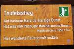 02.10.2019 Urbex Spezial - Harztour Tag 3  Marsch zum Brocken - Teufelsstieg  Draußen fühlt man sich groß und frei  wie die große Natur, die man vor Augen hat.