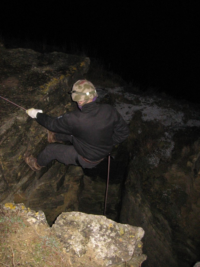 20.02.2010 Abseilbungen bei Nacht im Klettergarten Hessigheim