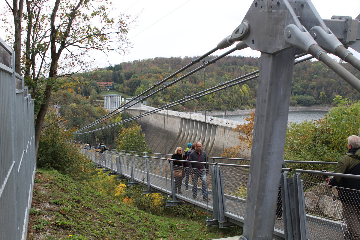 04.10.2019 Urbex Spezial - Harztour Tag 5
Hängebrücke  Titan RT 
Viel Verkehr, trotz recht trüber Aussicht.