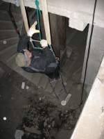 09.10.2010  Strickleiter spezial , Abseil & Rettungsübung bei Nacht in der  Alten Malzfabrik 