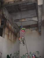 11.12.2010 Jahresabschlußevent in der  Alten Malzfabrik  in Haßmersheim mit Doppeltem Seilsteg, Abseil und Aufsteigeübungen bei Tag und bei Nacht