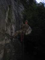 14.10.2013 Steilwand 45 Meter  Letzter Durchgang, letzter Teilnehmer.