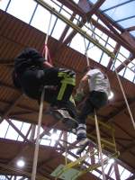 09.02.2014  Rescue Day  des DRK OV-Rosenberg
Seiltechnik - Auf und ab am Seil mit Hilfe der Prusiktechnik