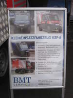 16. - 18.05.2017 Rettmobil - Fulda 
Europäische Leitmesse für Rettung und Mobilität
Beschreibung zum Kleineinsatzfahrzeug (KEF-A) von BMT