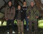 05.05.2019 Urbex Spezial - Frankreich   Bunker 281   Team Urbex unter einem Wetterschutzdach  Dennis, Nadine, Jens und Klaus