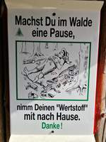 20200804/709323/04082020-urbex-spezial---harz-tag 04.08.2020 Urbex Spezial - 'Harz' Tag Vier
Wandern rund um Wildemann
Prinzenlaube - Wirklich Schade, dass 
sich nicht viele daran halten.